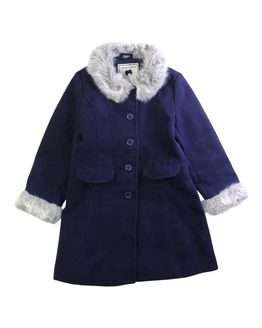 A Navy Coats from Janie & Jack in size 4T for girl. (Front View)
