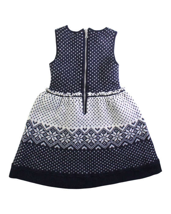 A Navy Sleeveless Dresses from Dolce & Gabbana in size 7Y for girl. (Back View)