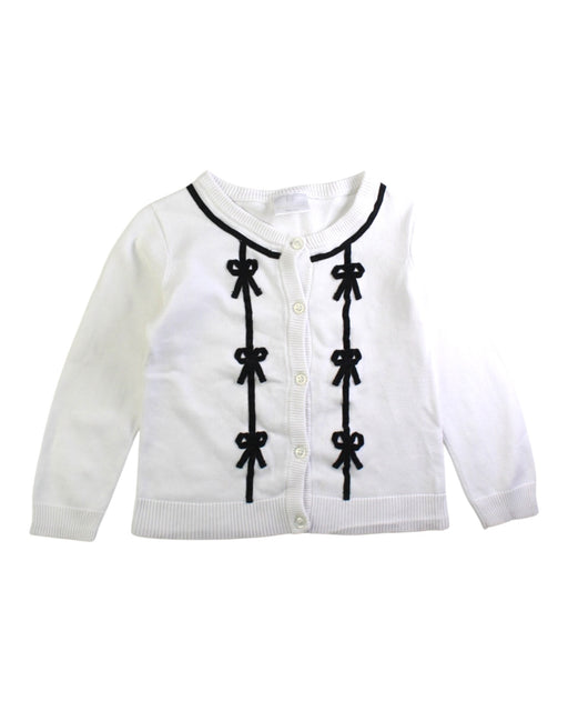 A White Cardigans from Hanna Andersson in size 4T for girl. (Front View)