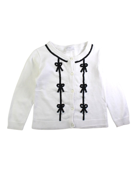 A White Cardigans from Hanna Andersson in size 4T for girl. (Front View)