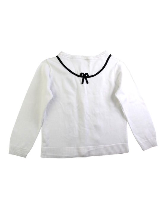 A White Cardigans from Hanna Andersson in size 4T for girl. (Back View)
