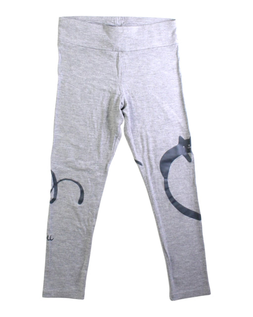 A Grey Leggings from Momonittu in size 10Y for girl. (Front View)