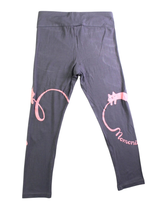 A Black Leggings from Momonittu in size 10Y for girl. (Back View)