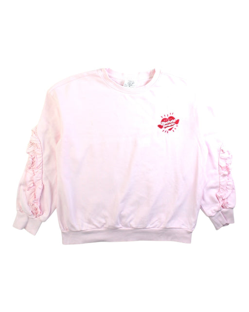 A Pink Crewneck Sweatshirts from Skechers in size 7Y for girl. (Front View)
