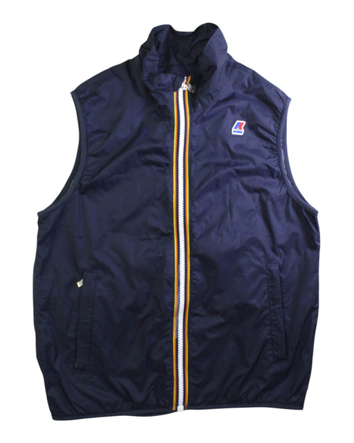 A Navy Outerwear Vests from K-Way in size 14Y for neutral. (Front View)