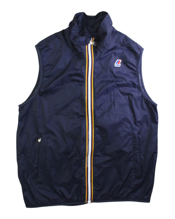 A Navy Outerwear Vests from K-Way in size 14Y for neutral. (Front View)