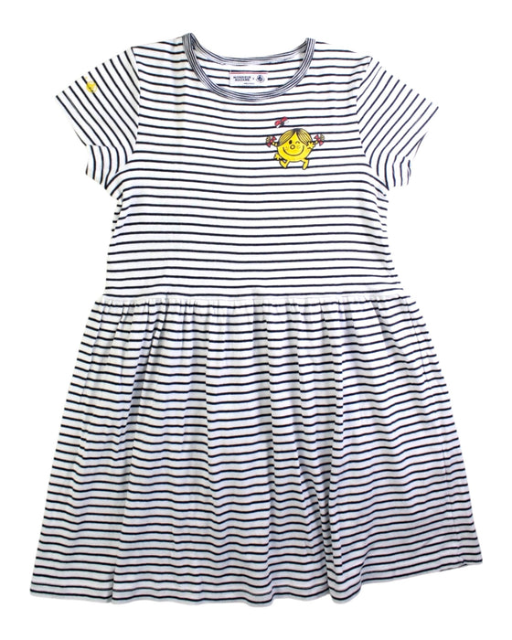 A White Short Sleeve Dresses from Petit Bateau in size 10Y for girl. (Front View)