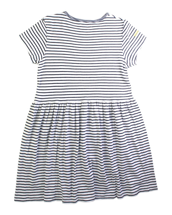 A White Short Sleeve Dresses from Petit Bateau in size 10Y for girl. (Back View)