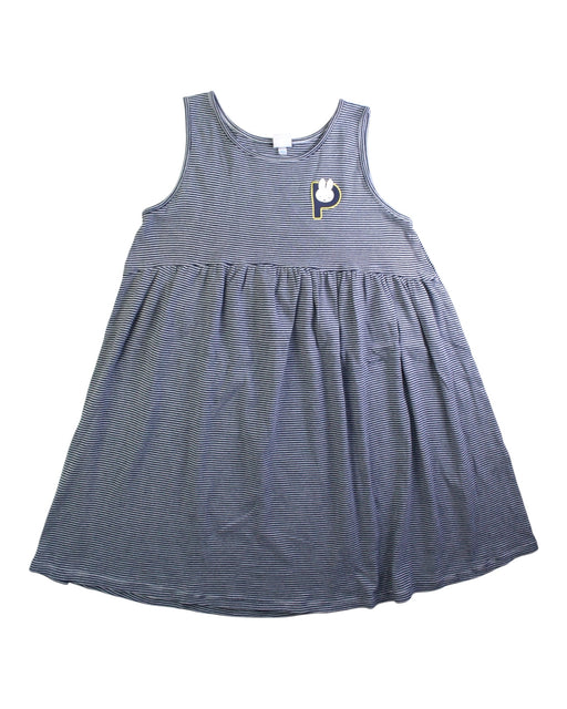 A Navy Sleeveless Dresses from Petit Bateau in size 10Y for girl. (Front View)