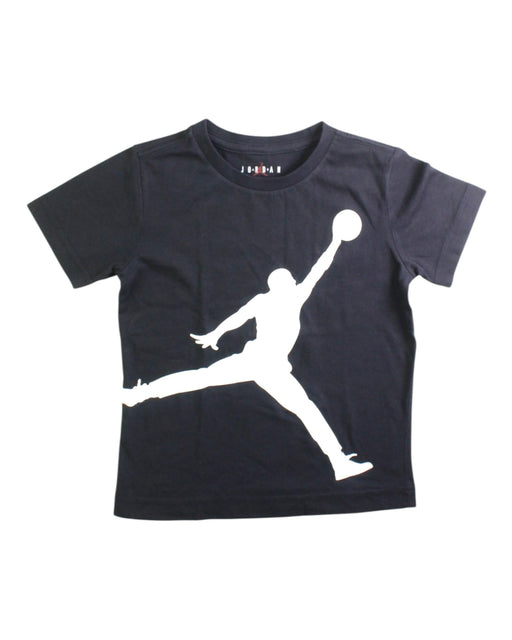 A Black Short Sleeve T Shirts from Air Jordan in size 4T for boy. (Front View)