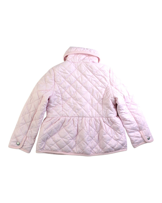 A Pink Puffer/Quilted Jackets from Polo Ralph Lauren in size 4T for girl. (Back View)