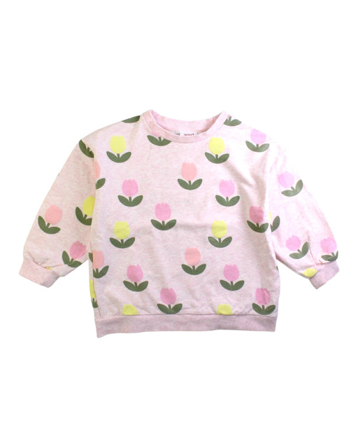 A Pink Crewneck Sweatshirts from Seed in size 5T for girl. (Front View)