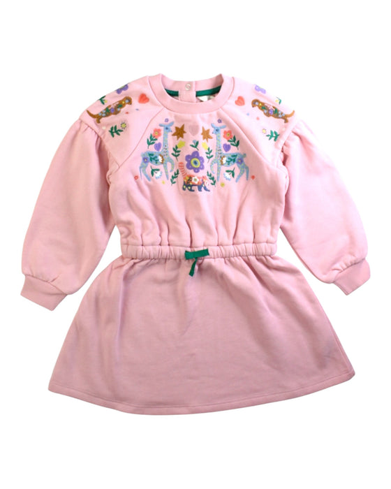 A Pink Sweater Dresses from Boden in size 3T for girl. (Front View)