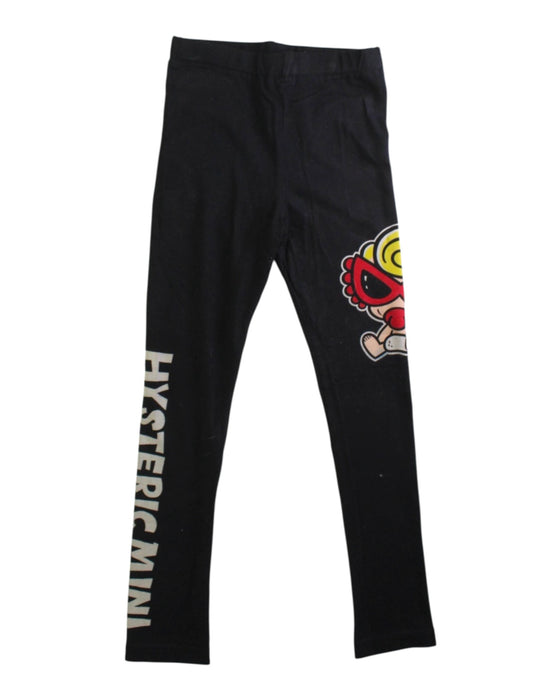 A Black Leggings from Hysteric Mini in size 4T for girl. (Front View)