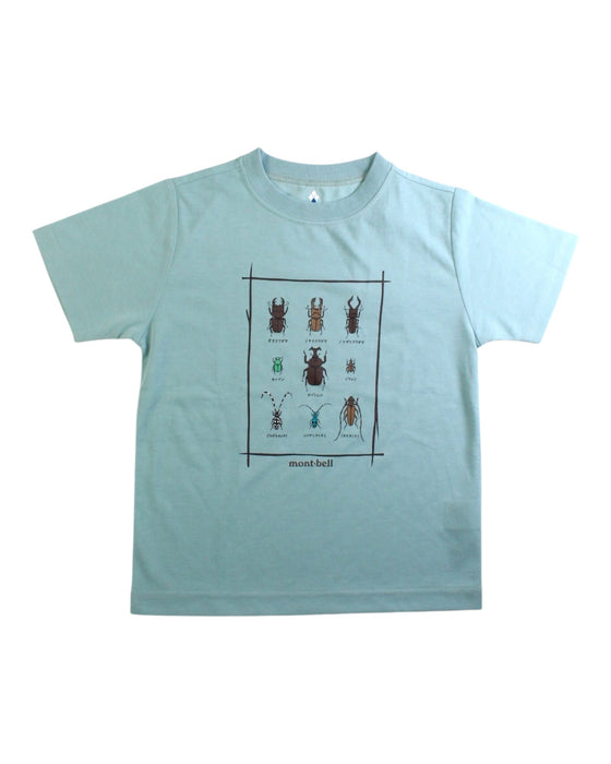 A Blue Short Sleeve T Shirts from Mont-bell in size 5T for boy. (Front View)