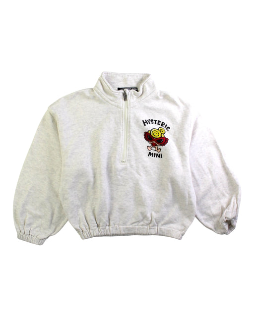A White Zippered Sweatshirts from Hysteric Mini in size 4T for girl. (Front View)