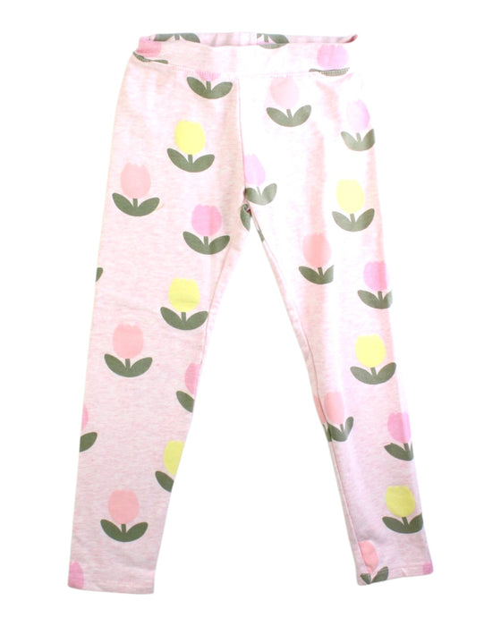 A Pink Leggings from Seed in size 5T for girl. (Front View)