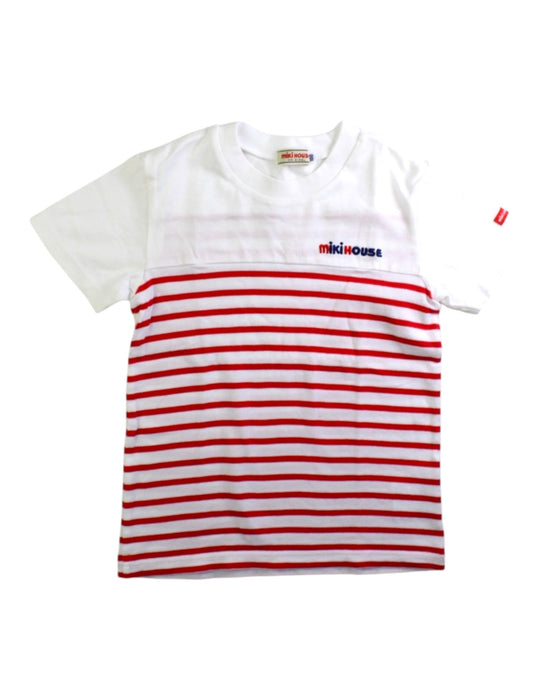 A Red Short Sleeve T Shirts from Miki House in size 2T for neutral. (Front View)