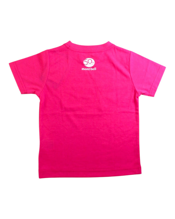 A Pink Short Sleeve T Shirts from Mont-bell in size 2T for girl. (Back View)