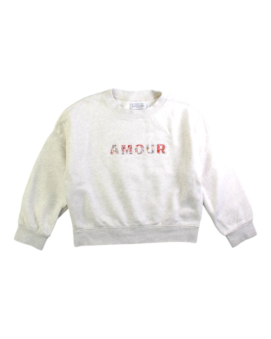 A White Crewneck Sweatshirts from Cyrillus in size 6T for girl. (Front View)