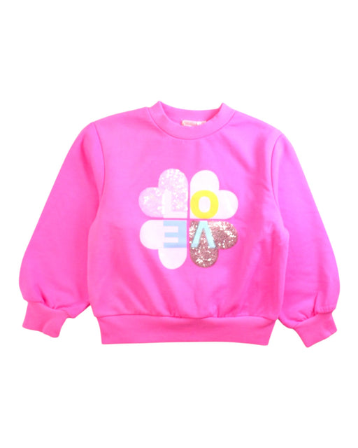 A Pink Crewneck Sweatshirts from Billieblush in size 5T for girl. (Front View)