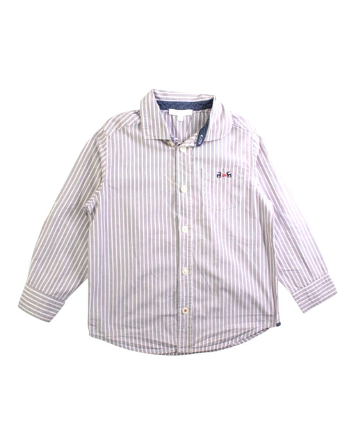A White Long Sleeve Shirts from Jacadi in size 4T for boy. (Front View)