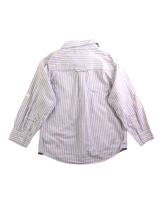 A White Long Sleeve Shirts from Jacadi in size 4T for boy. (Back View)