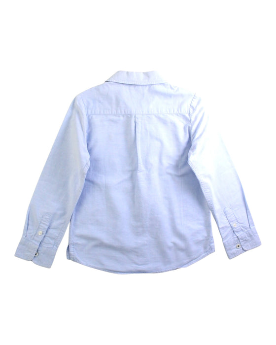 A Blue Long Sleeve Shirts from Jacadi in size 5T for boy. (Back View)