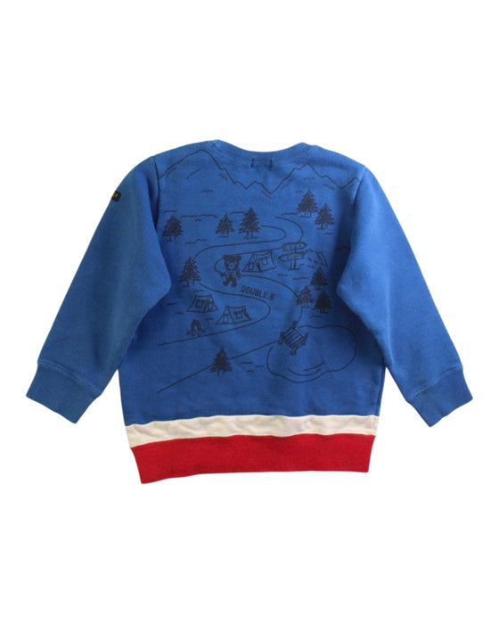 A Blue Crewneck Sweatshirts from Miki House in size 4T for boy. (Back View)