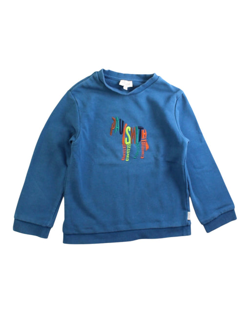 A Blue Crewneck Sweatshirts from Paul Smith in size 4T for boy. (Front View)