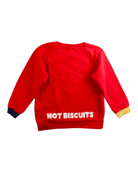 A Red Crewneck Sweatshirts from Hot Biscuits Mikihouse in size 4T for neutral. (Back View)
