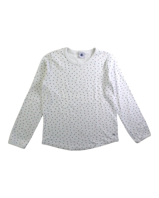 A White Pyjama Sets from Petit Bateau in size 8Y for girl. (Front View)