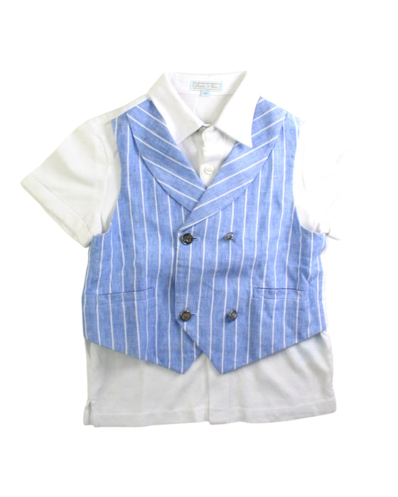 A Blue Short Sleeve Shirts from Nicholas & Bears in size 3T for boy. (Front View)