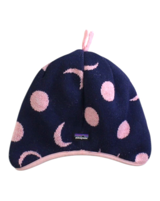 A Navy Winter Hats from Patagonia in size 18-24M for girl. (Back View)