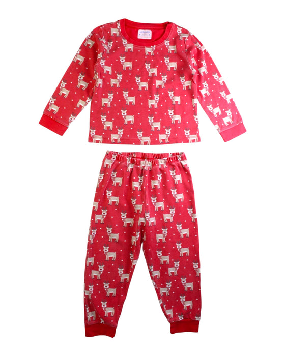 A Red Pyjama Sets from Jojo Maman Bébé in size 4T for neutral. (Front View)
