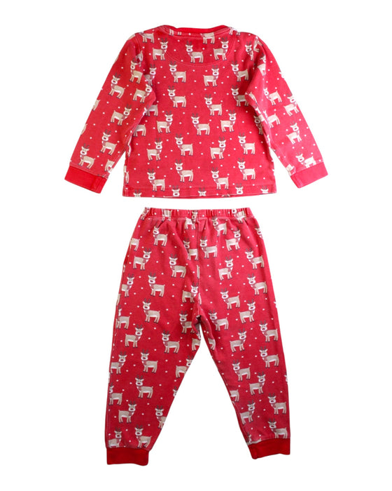 A Red Pyjama Sets from Jojo Maman Bébé in size 4T for neutral. (Back View)