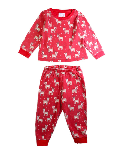 A Red Pyjama Sets from Jojo Maman Bébé in size 2T for neutral. (Front View)