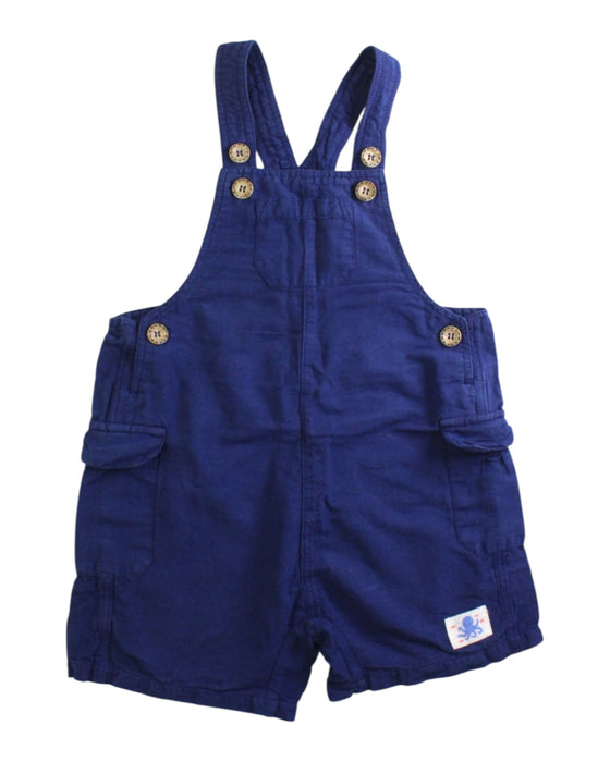 A Blue Overall Shorts from purebaby in size 3T for neutral. (Front View)