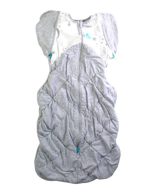 A Grey Swaddles from Love To Dream in size 6-12M for girl. (Front View)