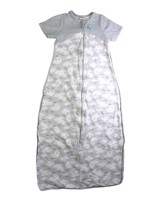 A Grey Sleepsacs from Love To Dream in size 18-24M for neutral. (Front View)