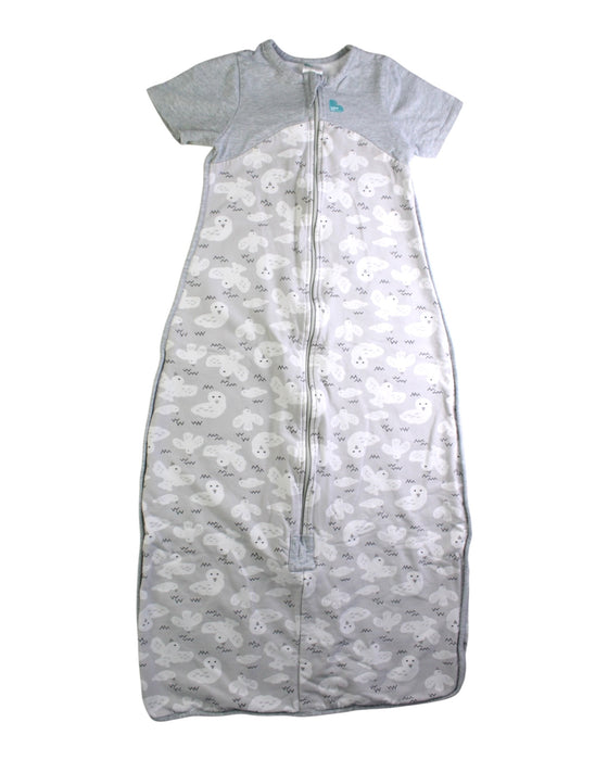 A Grey Sleepsacs from Love To Dream in size 18-24M for neutral. (Front View)