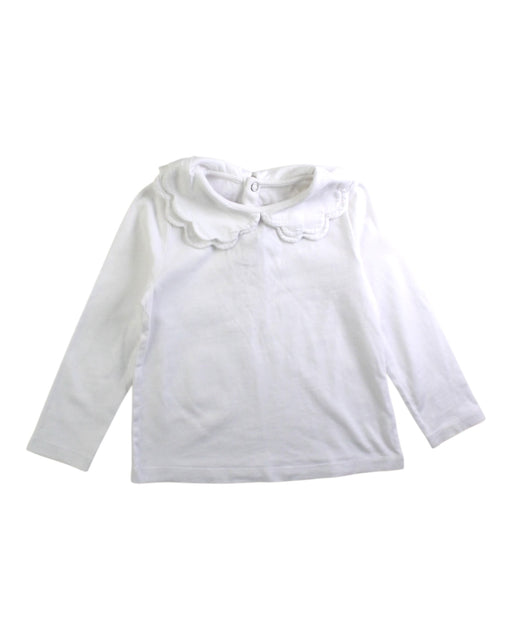 A White Long Sleeve Tops from Jacadi in size 3T for girl. (Front View)