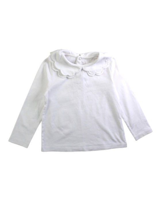 A White Long Sleeve Tops from Jacadi in size 3T for girl. (Front View)