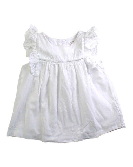 A White Sleeveless Tops from Ralph Lauren in size 6-12M for girl. (Front View)