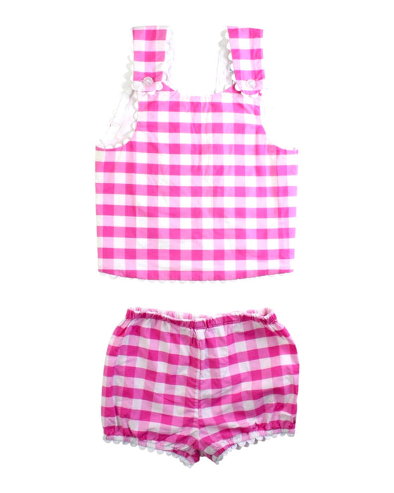 A Pink Shorts Sets from Jacadi in size 18-24M for girl. (Front View)