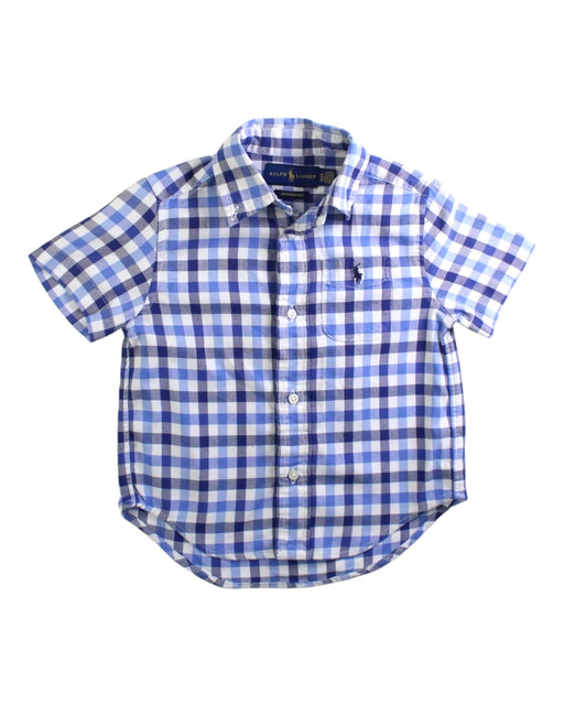 A Blue Short Sleeve Shirts from Ralph Lauren in size 2T for boy. (Front View)