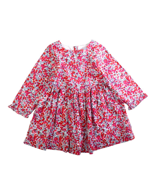 A Red Long Sleeve Dresses from Jacadi in size 18-24M for girl. (Front View)
