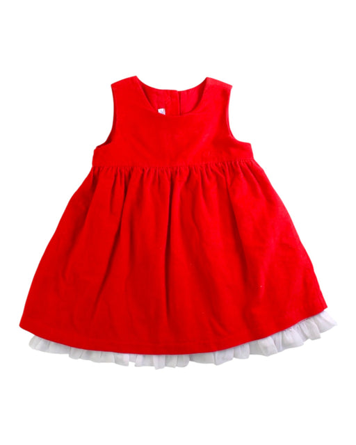 A Red Sleeveless Dresses from Chicco in size 6-12M for girl. (Front View)
