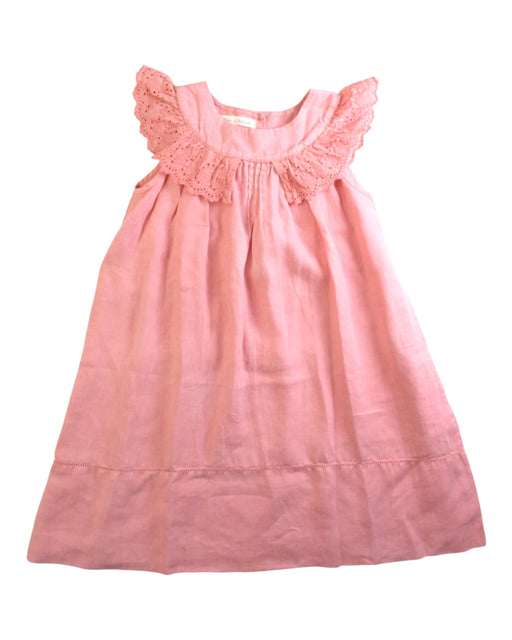A Pink Sleeveless Dresses from Zhoe & Tobiah in size 5T for girl. (Front View)