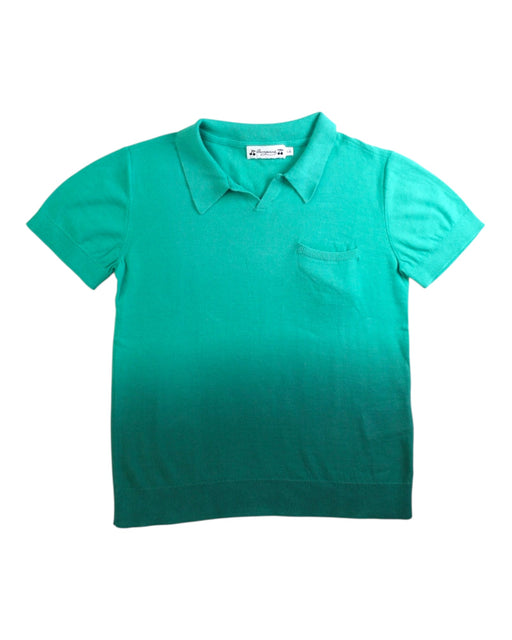 A Green Short Sleeve Polos from Bonpoint in size 6T for boy. (Front View)